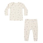 Quincy Mae Quincy Mae Natural Fall Ditsy Ribbed Tee & Legging Set
