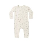 Quincy Mae Quincy Mae Natural Fall Ditsy Ribbed Baby Jumpsuit