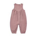 Quincy Mae Quincy Mae Natural Floral Vine L/S Tee & Mulberry Masie Overall Set