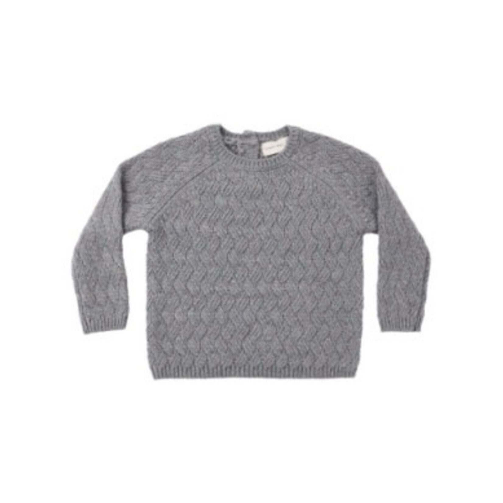 Quincy Mae Quincy Mae Heathered Slate Knit Sweater & Pant Set