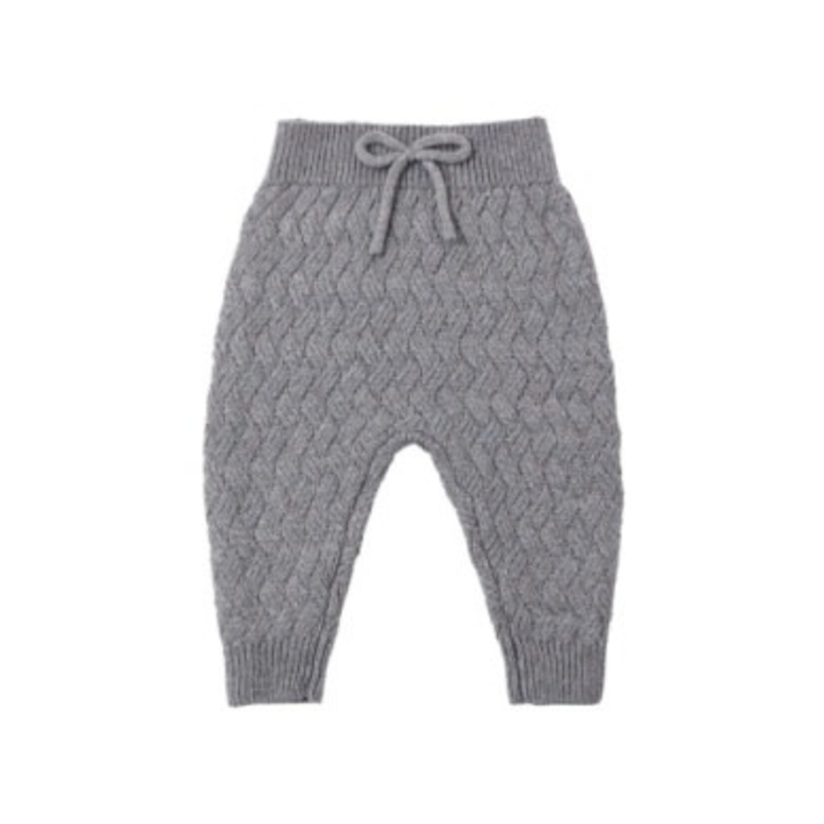 Quincy Mae Quincy Mae Heathered Slate Knit Sweater & Pant Set
