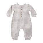 Quincy Mae Quincy Mae Cloud Blue Gingham Woven Jumpsuit