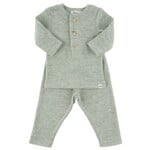 Oh Baby! Oh Baby Spruce Honeycomb Henley Elbow Patch 2pc Set