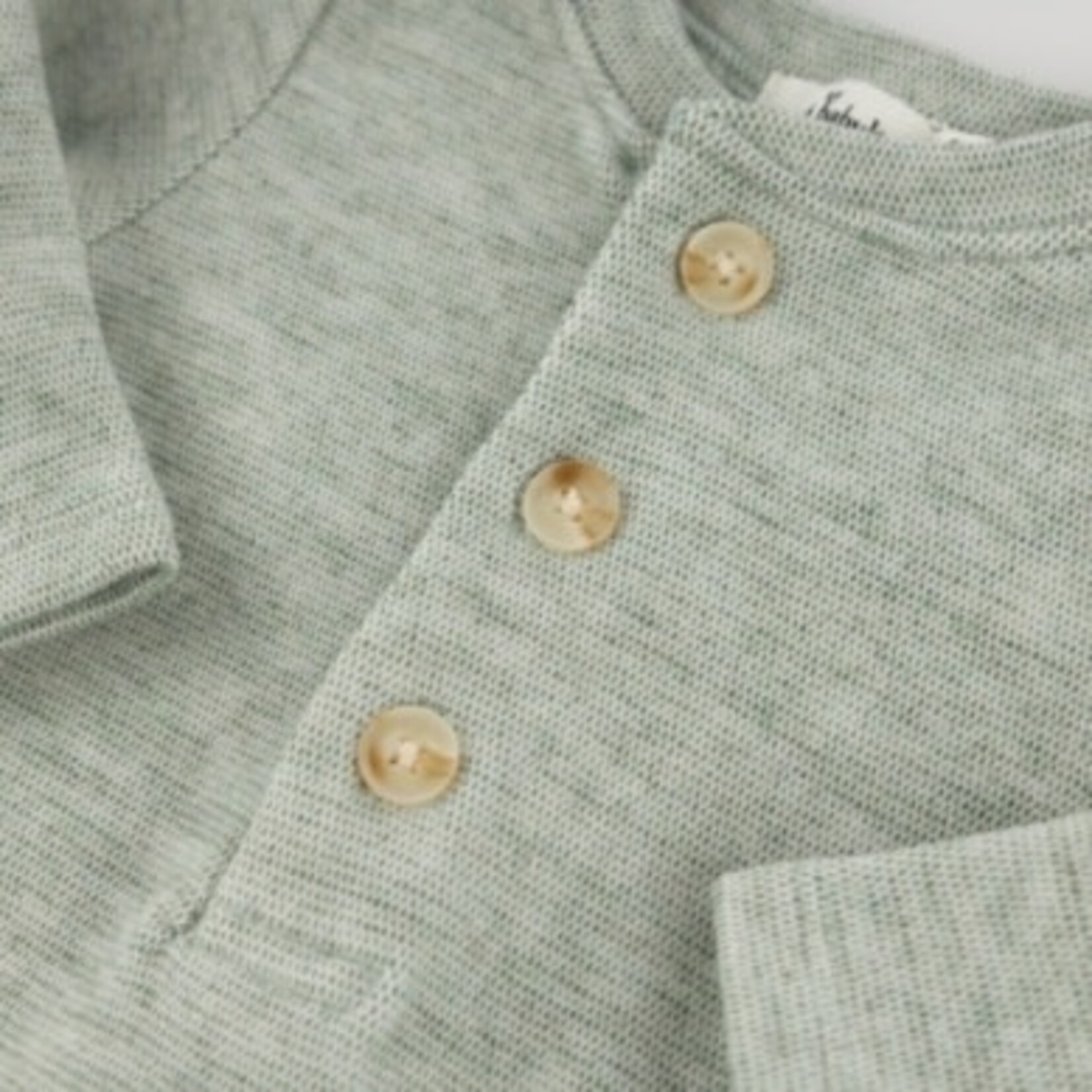 Oh Baby! Oh Baby Spruce Honeycomb Henley Elbow Patch 2pc Set