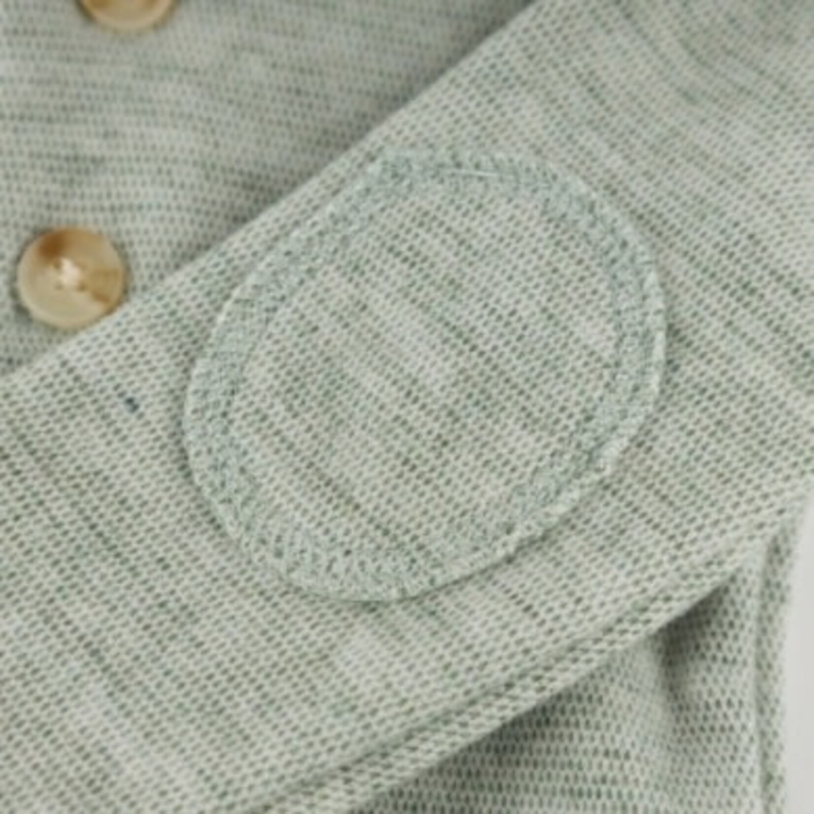 Oh Baby! Oh Baby Spruce Honeycomb Henley Elbow Patch 2pc Set