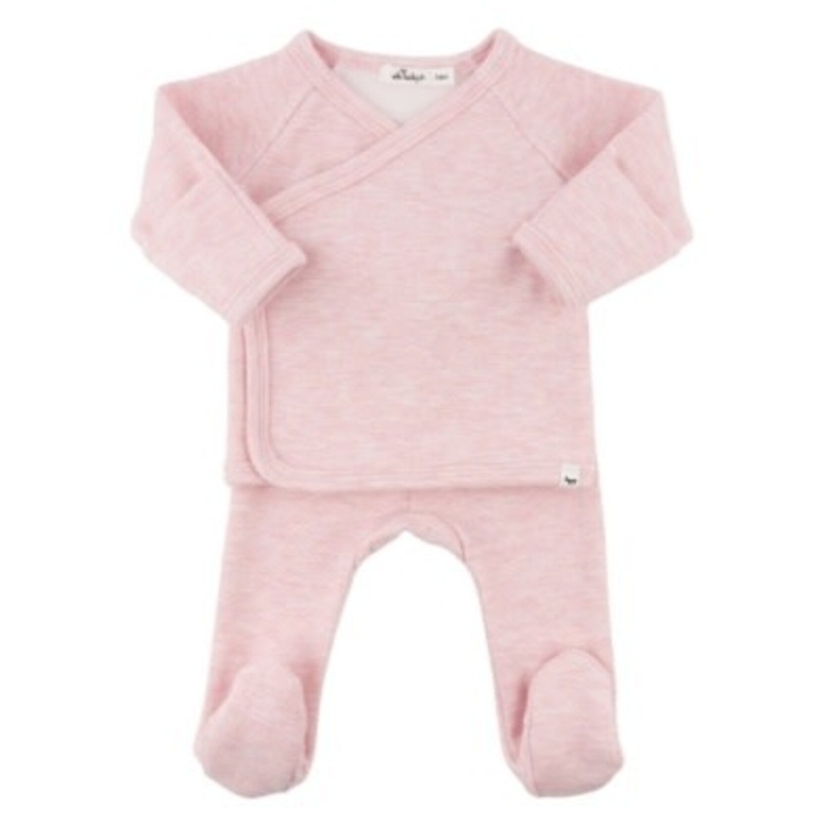 Oh Baby! Oh Baby Pale Pink Honeycomb Kimono Set