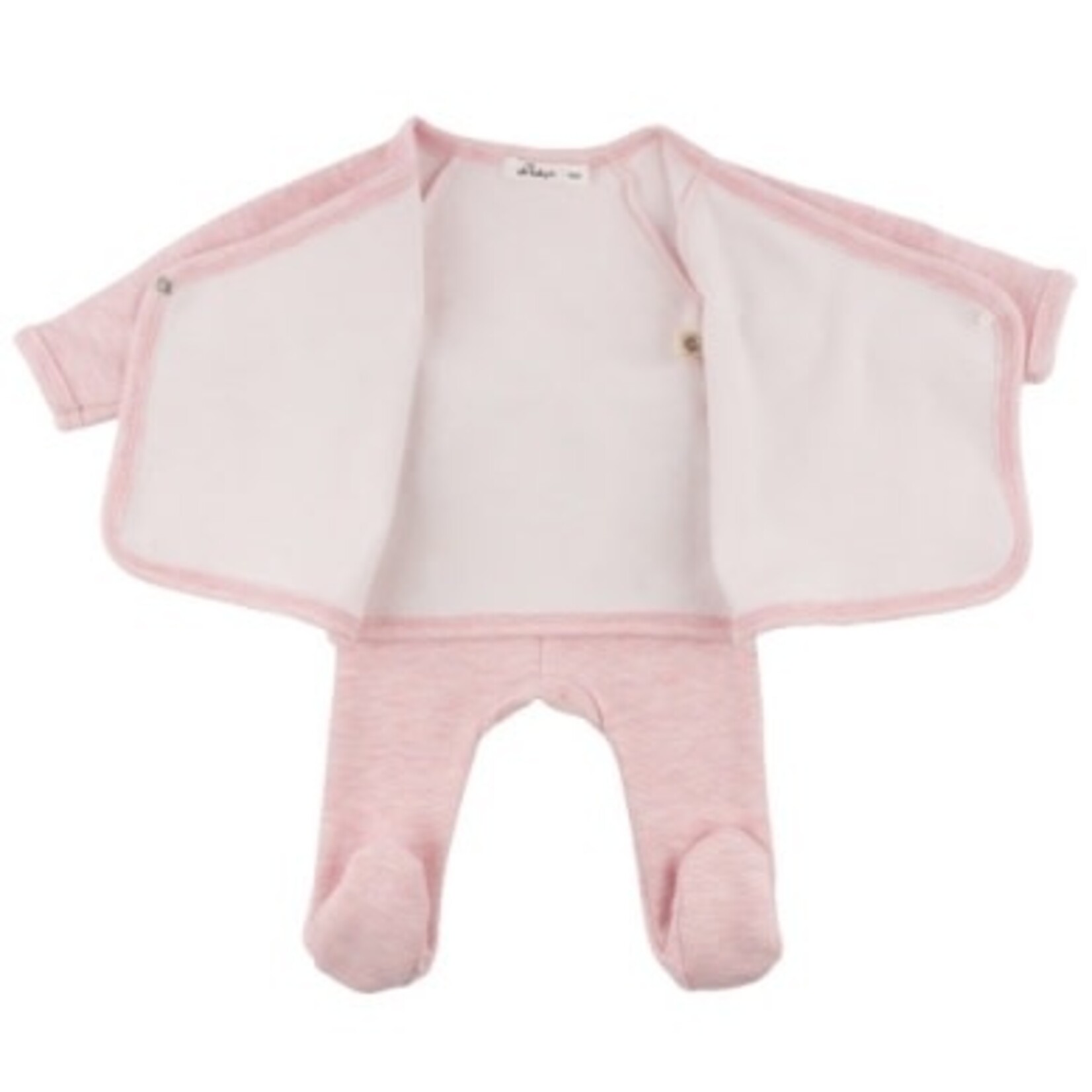 Oh Baby! Oh Baby Pale Pink Honeycomb Kimono Set