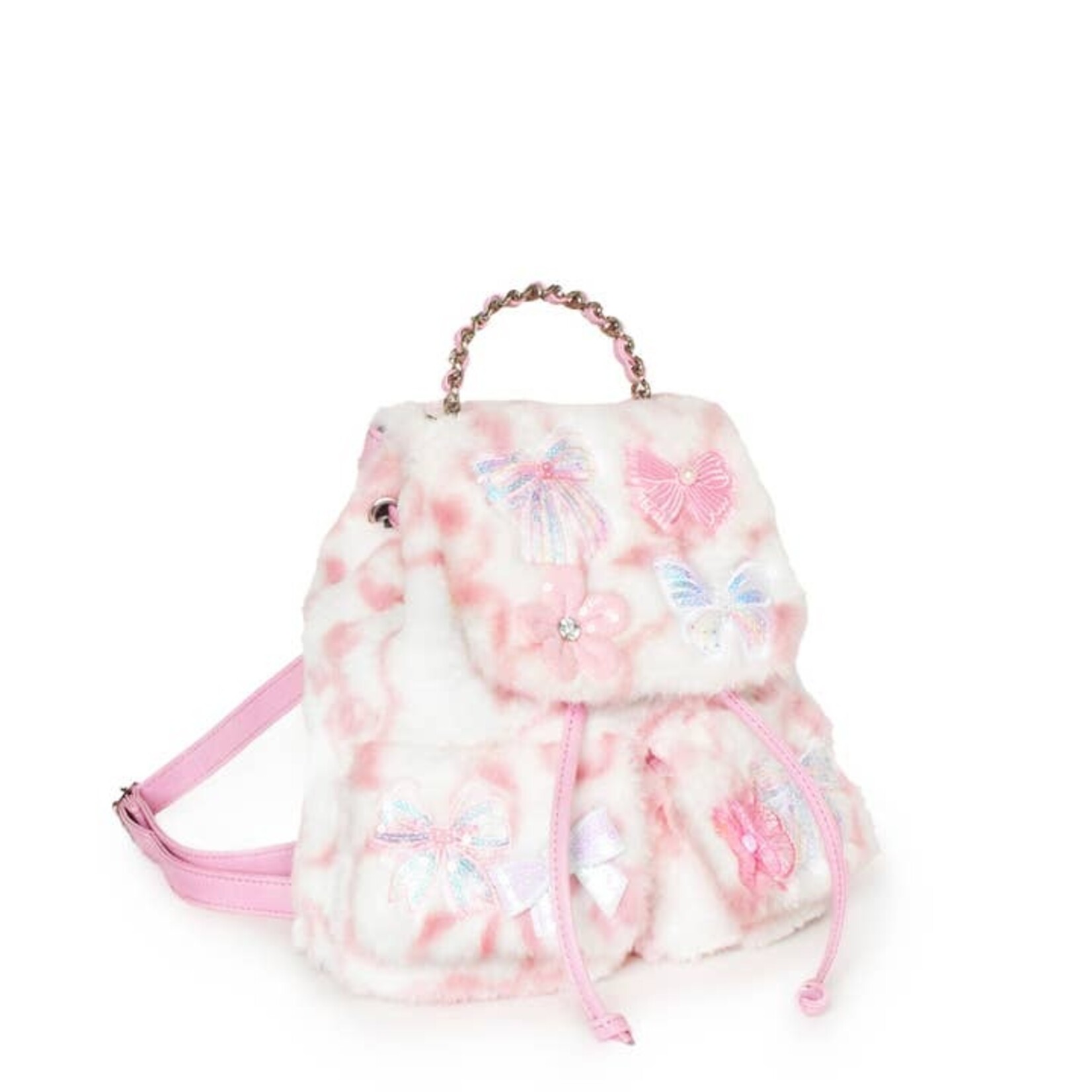 OMG Accessories OMG Accessories Bow Faux Fur Flap Mini Backpack