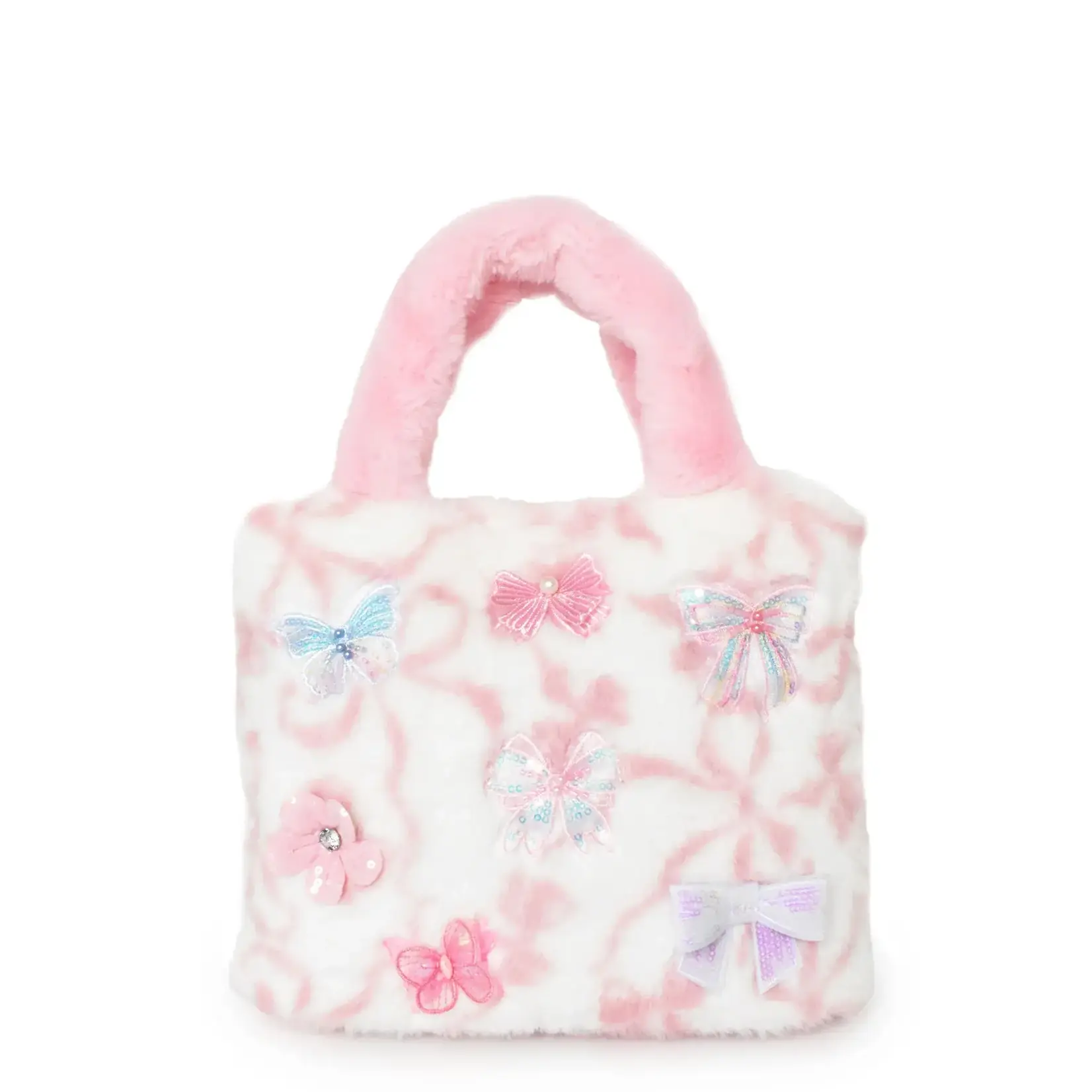 OMG Accessories OMG Accessories Bow Faux Fur Mini Tote