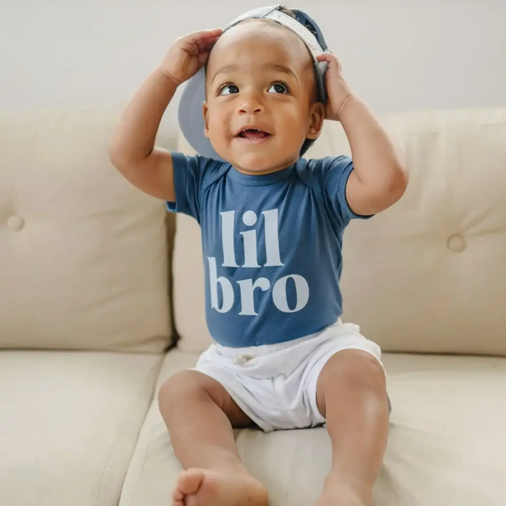 Sweet Wink Sweet Wink Indigo Lil Bro S/S Bodysuit