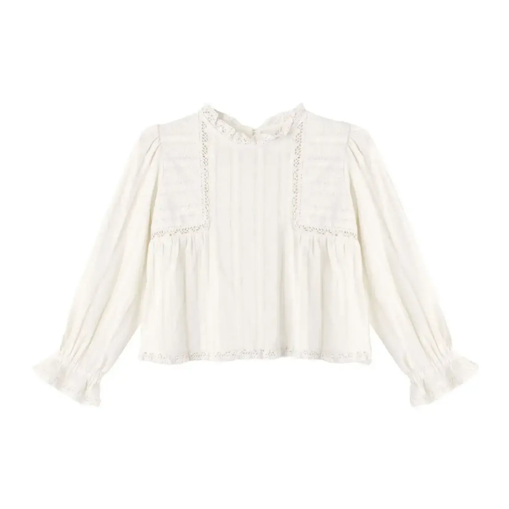 Rylee + Cru Rylee + Cru Natural Cecile Blouse & Vintage Fleur Smocked V Mini Skirt Set