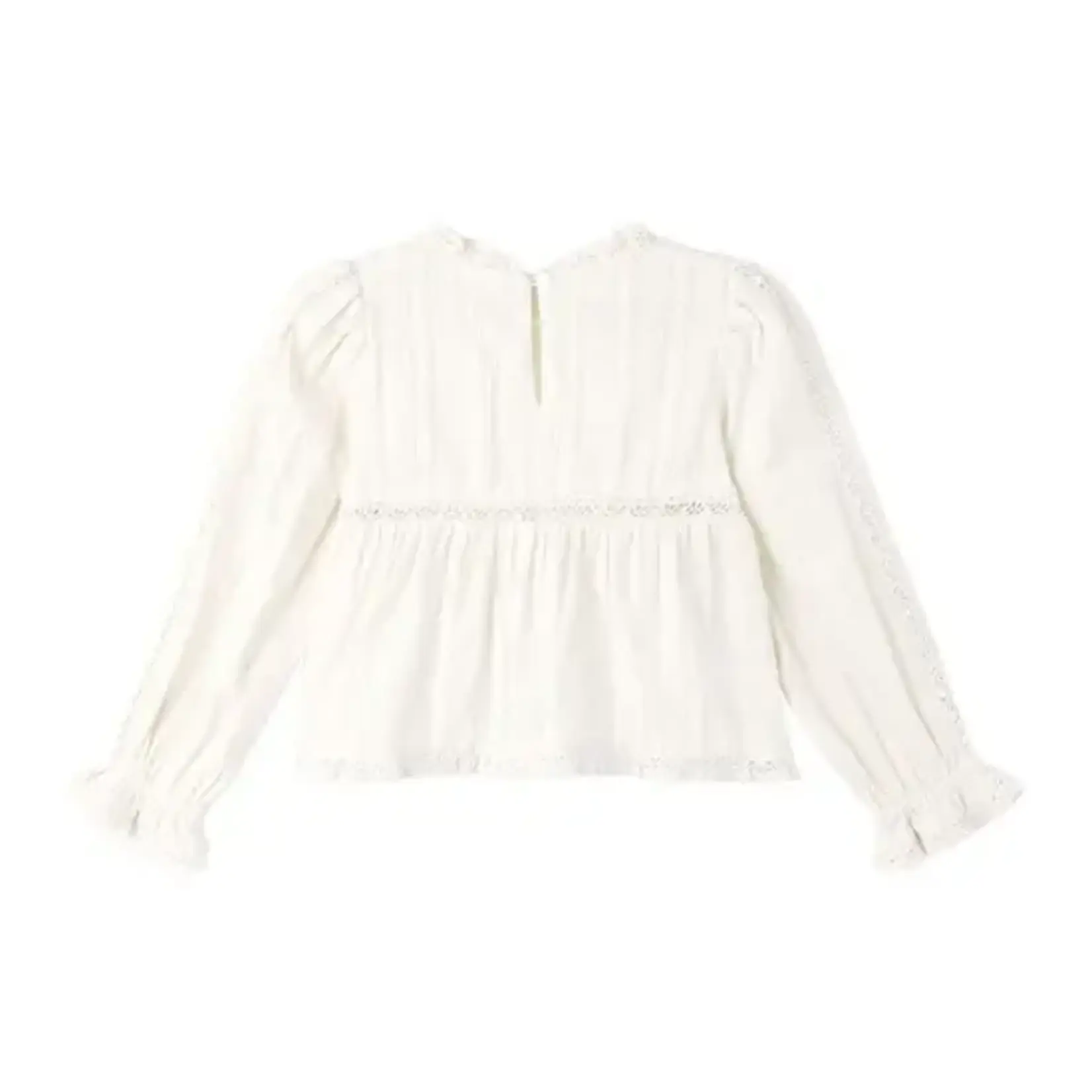 Rylee + Cru Rylee + Cru Natural Cecile Blouse & Vintage Fleur Smocked V Mini Skirt Set