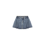 Rylee + Cru Rylee + Cru Indigo Pleaded Denim Skirt