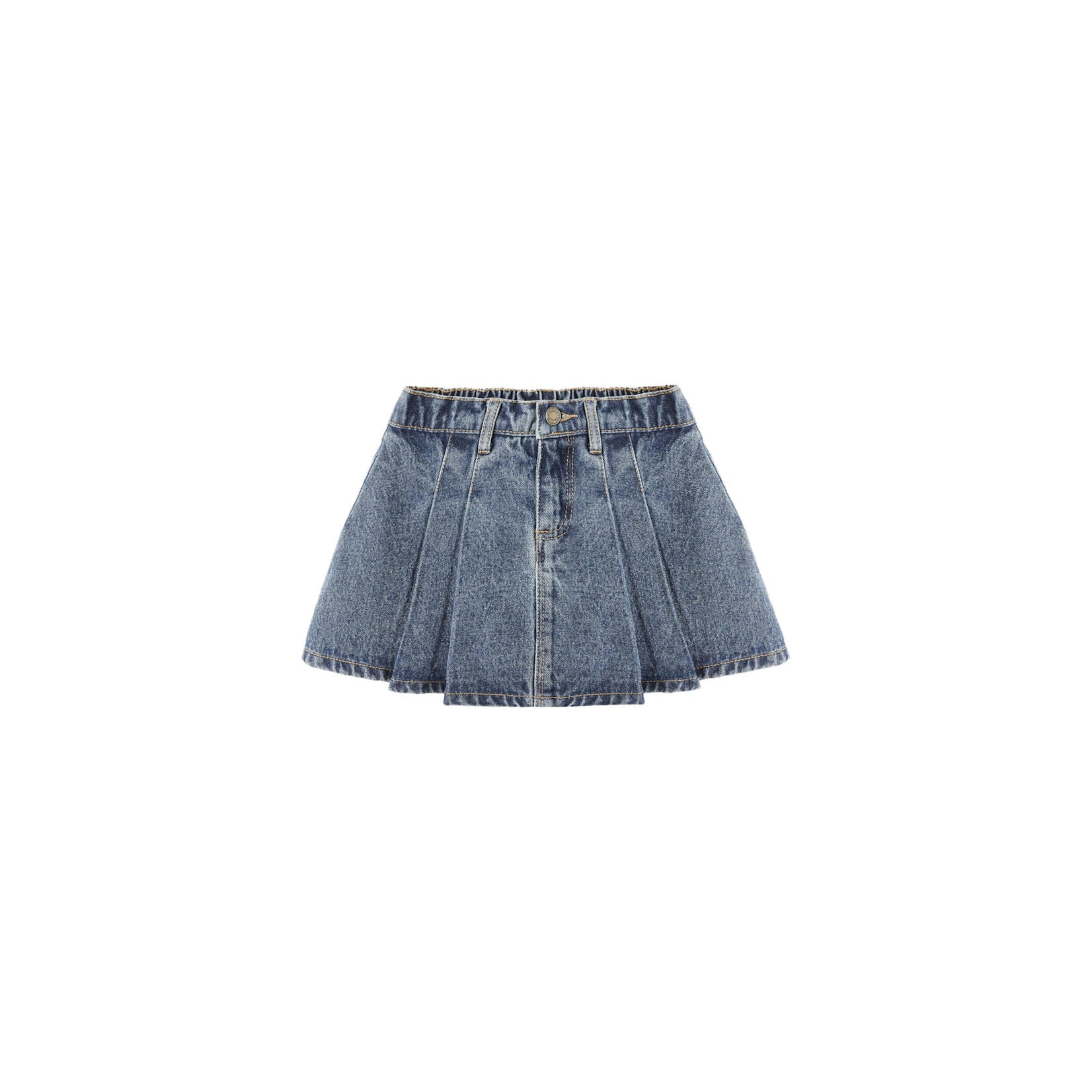 Rylee + Cru Rylee + Cru Indigo Pleaded Denim Skirt