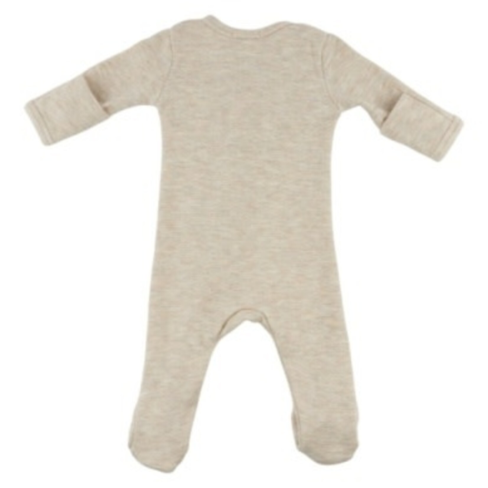 Oh Baby! Oh Baby Sand Honeycomb Zipper Footie With Pocket
