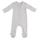 Oh Baby! Oh Baby Lilac Rose Honeycomb Zipper Footie With Pocket