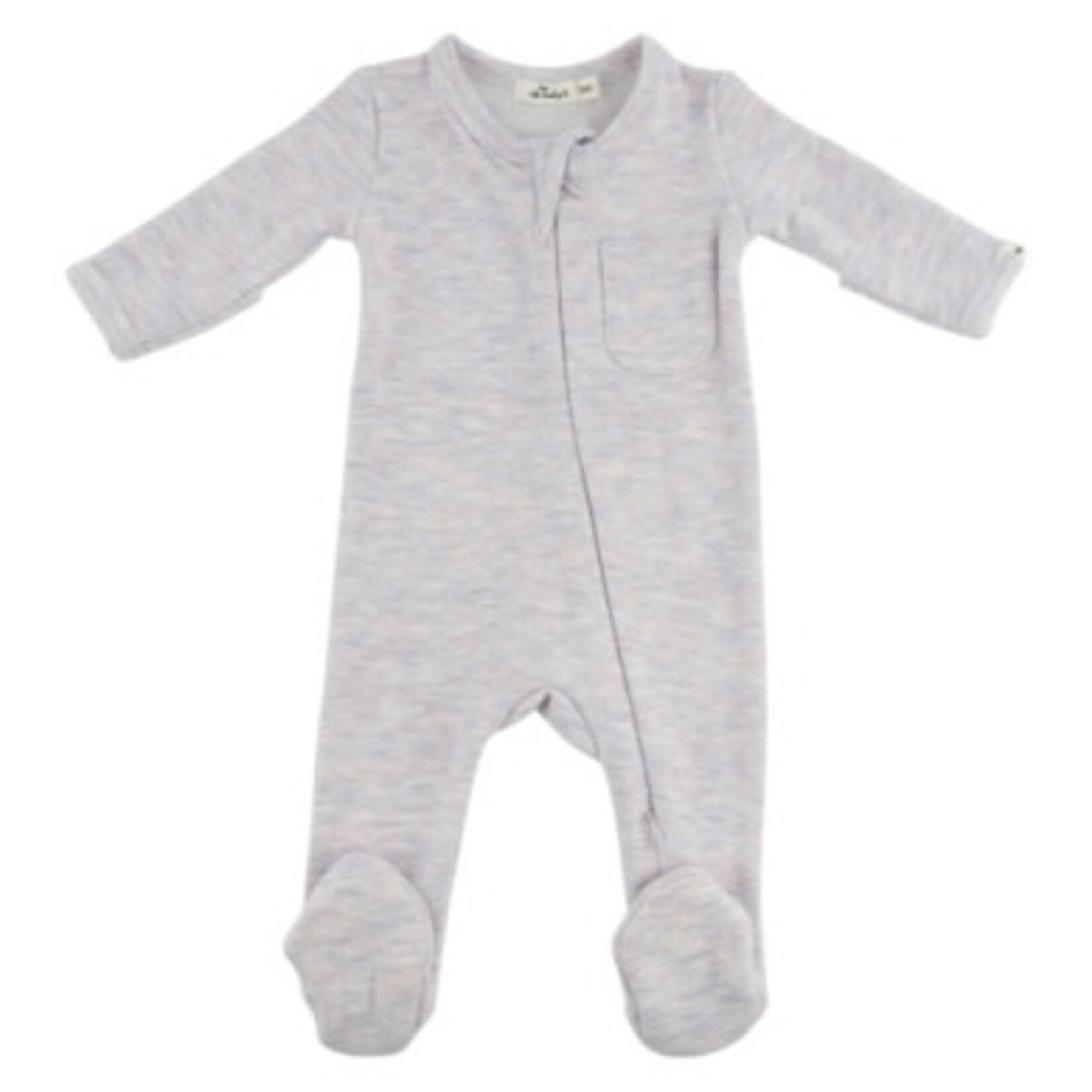 Oh Baby! Oh Baby Lilac Rose Honeycomb Zipper Footie With Pocket