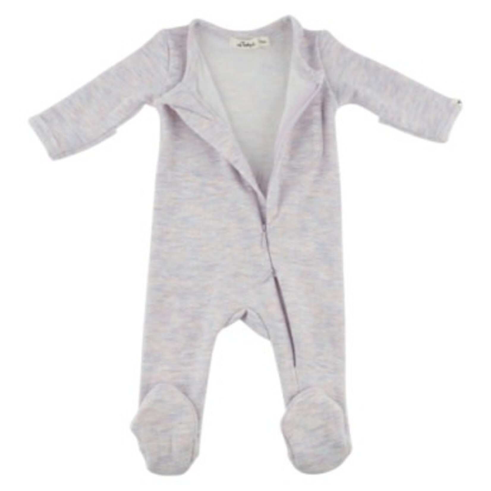 Oh Baby! Oh Baby Lilac Rose Honeycomb Zipper Footie With Pocket
