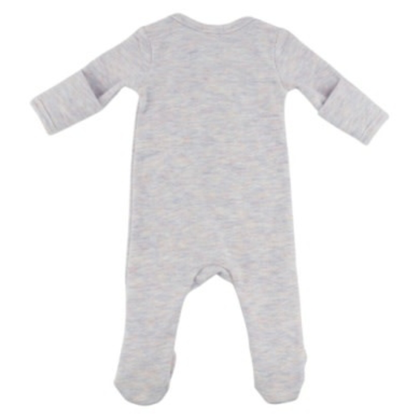Oh Baby! Oh Baby Lilac Rose Honeycomb Zipper Footie With Pocket