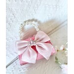 Ce Ce Co Ce Ce Co Rose Pink Satin Big Bow Purse