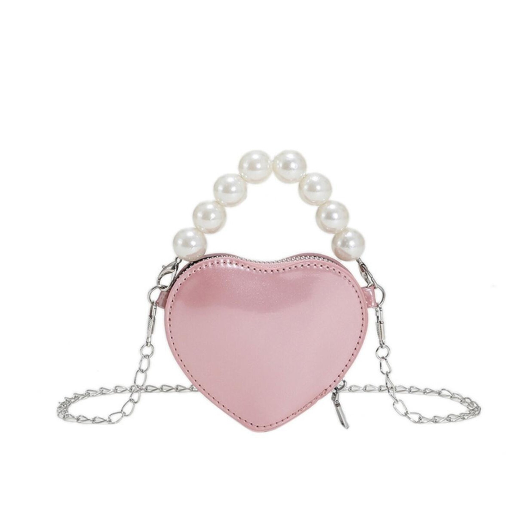 Ce Ce Co Ce Ce Co Mini Heart Pearl Handle Lipstick Purse