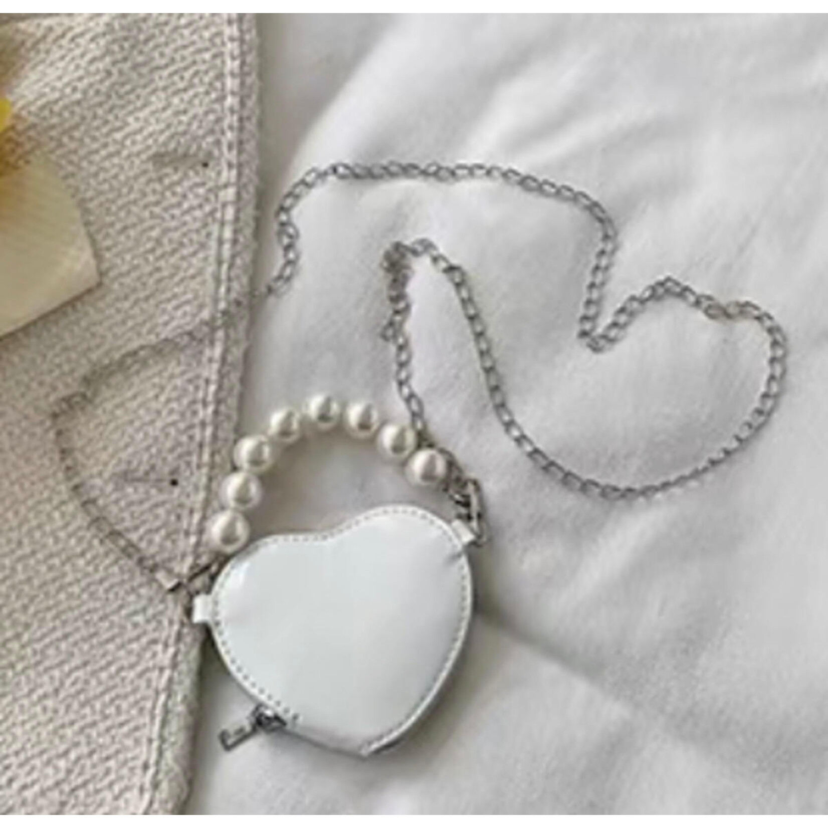 Ce Ce Co Ce Ce Co Mini Heart Pearl Handle Lipstick Purse