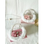 Ce Ce Co Ce Ce Co Tweed Fur Trimmed Charm Luxe Purse