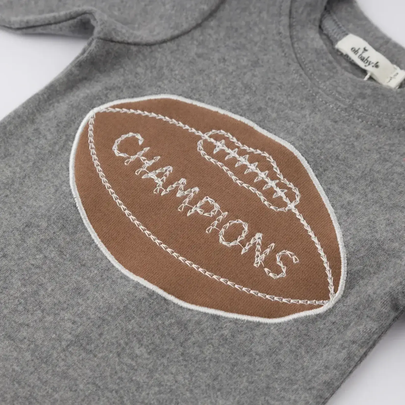 Oh Baby! Oh Baby Coal Football Patch L/S 2PC Set