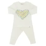 Oh Baby! Oh Baby Cream Poppy Spring Ruffle Heart 2PC Set