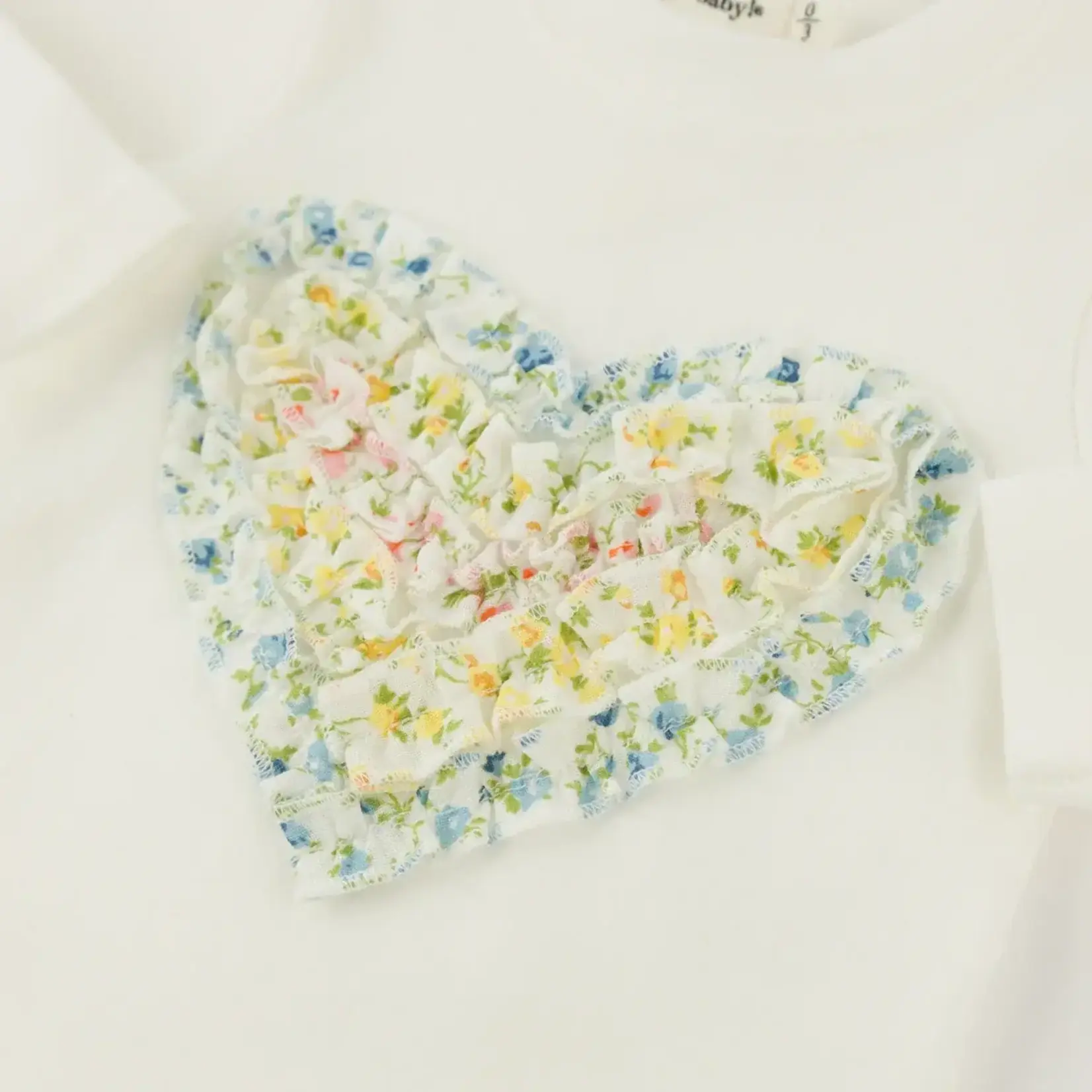 Oh Baby! Oh Baby Cream Poppy Spring Ruffle Heart 2PC Set