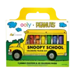 Ooly Ooly Peanuts Snoopy School Coloring Travel Kit 9 Crayons & 48 Coloring Pages