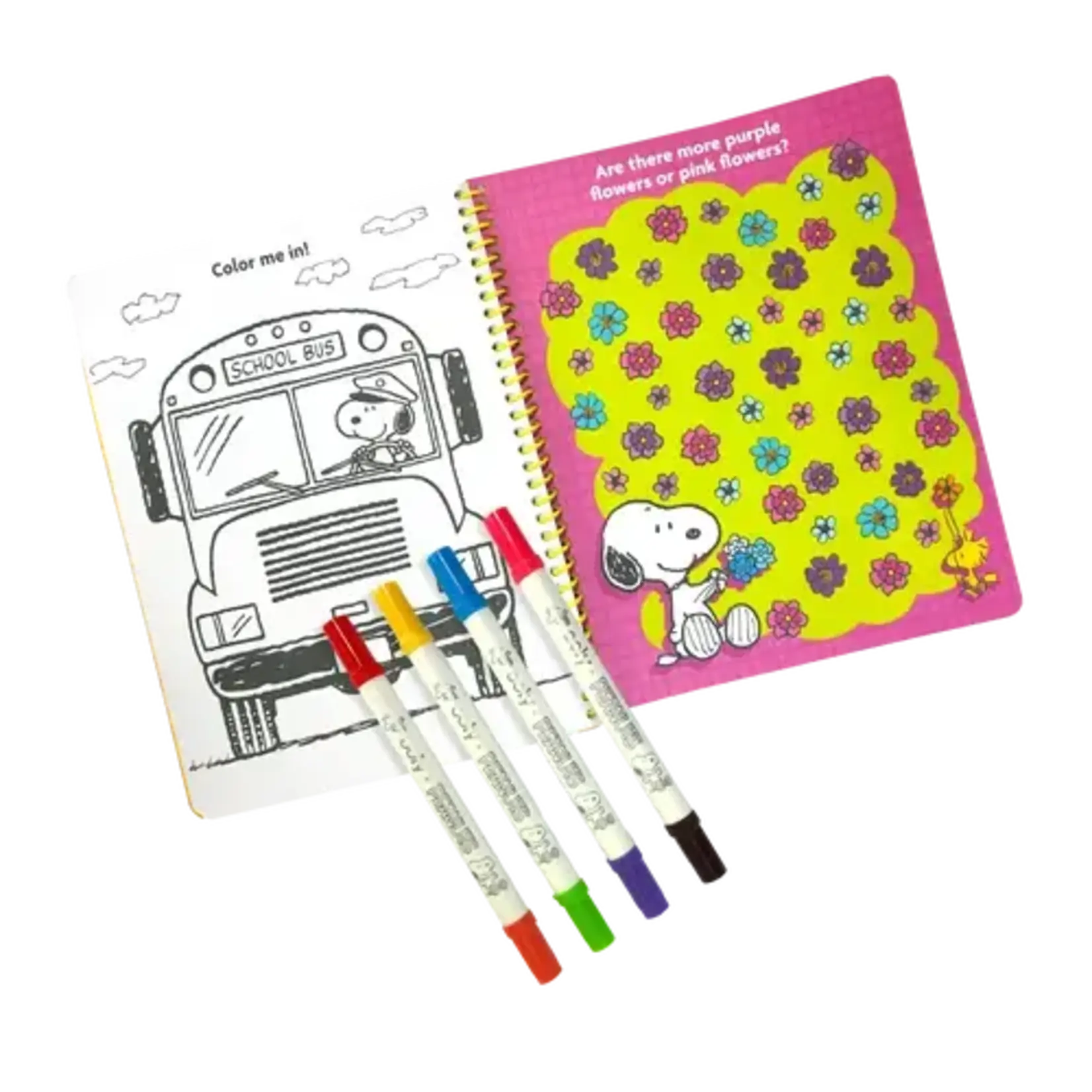 Ooly Ooly x Peanuts Activity Travel Kit & 4 Double-Ended Markers