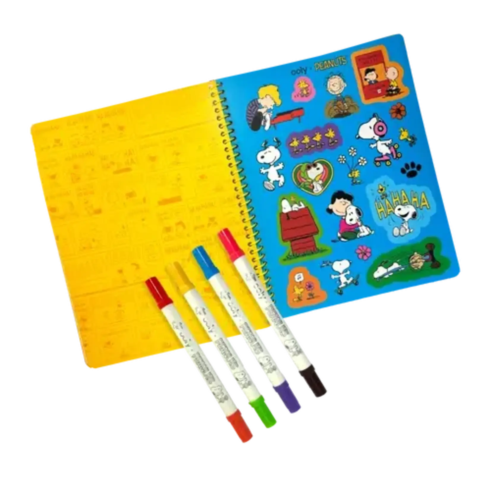 Ooly Ooly x Peanuts Activity Travel Kit & 4 Double-Ended Markers