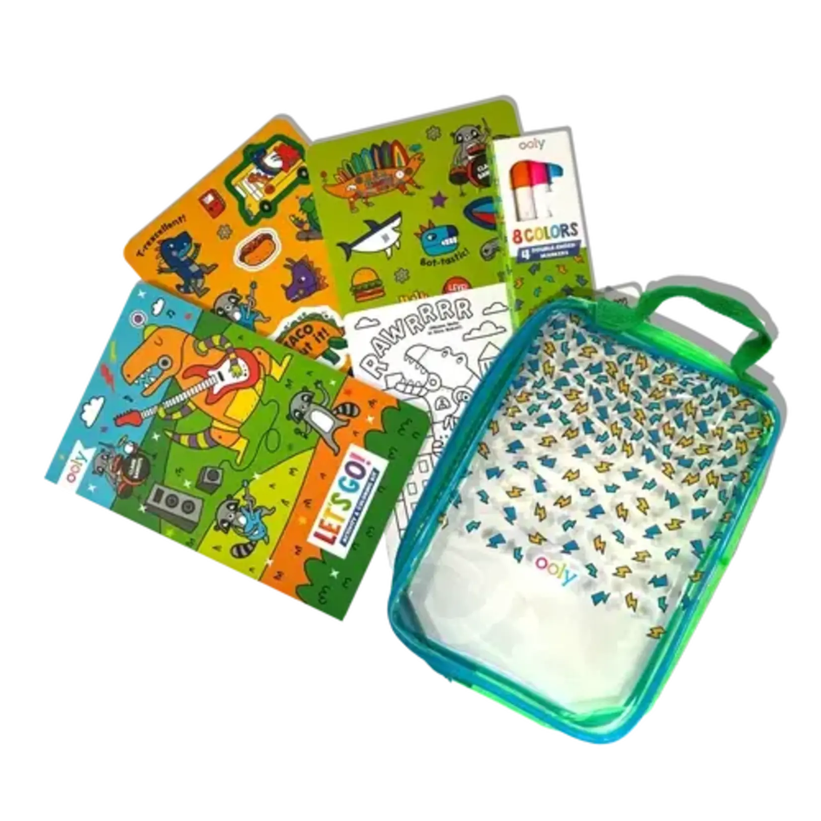 Ooly Ooly Let's Go! Activity & Coloring Kit - Robo Dinos