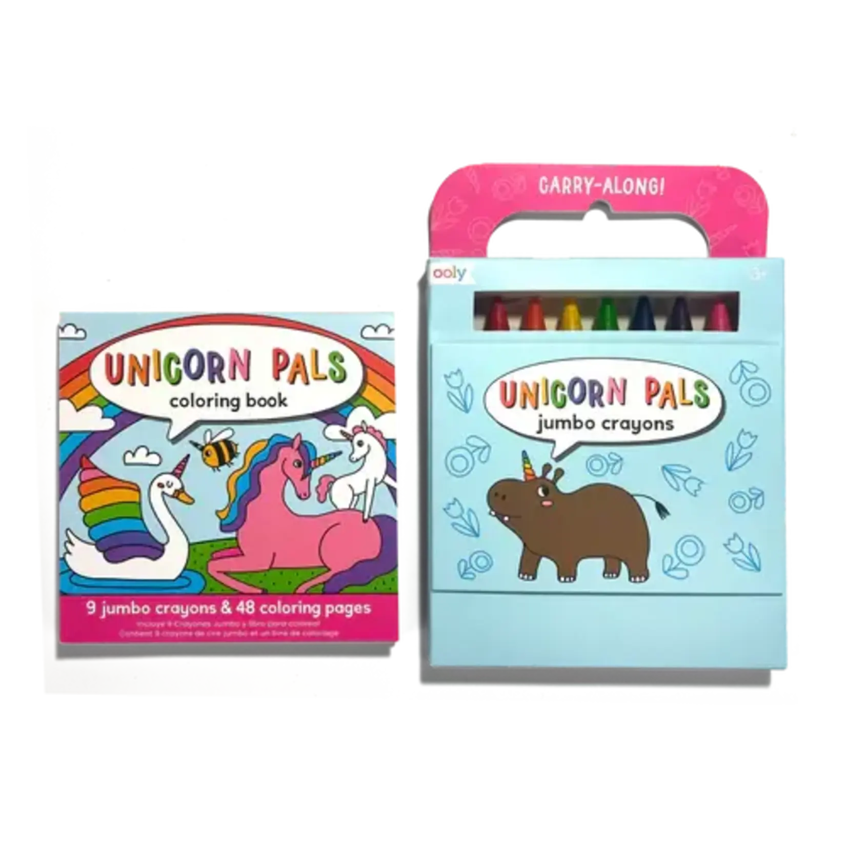 Ooly Ooly Carry-Along: Coloring Book Set - Unicorn Pals 10 PC Set