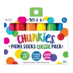 Ooly Ooly Chunkies: Paint Sticks Classic Pack Set of 6