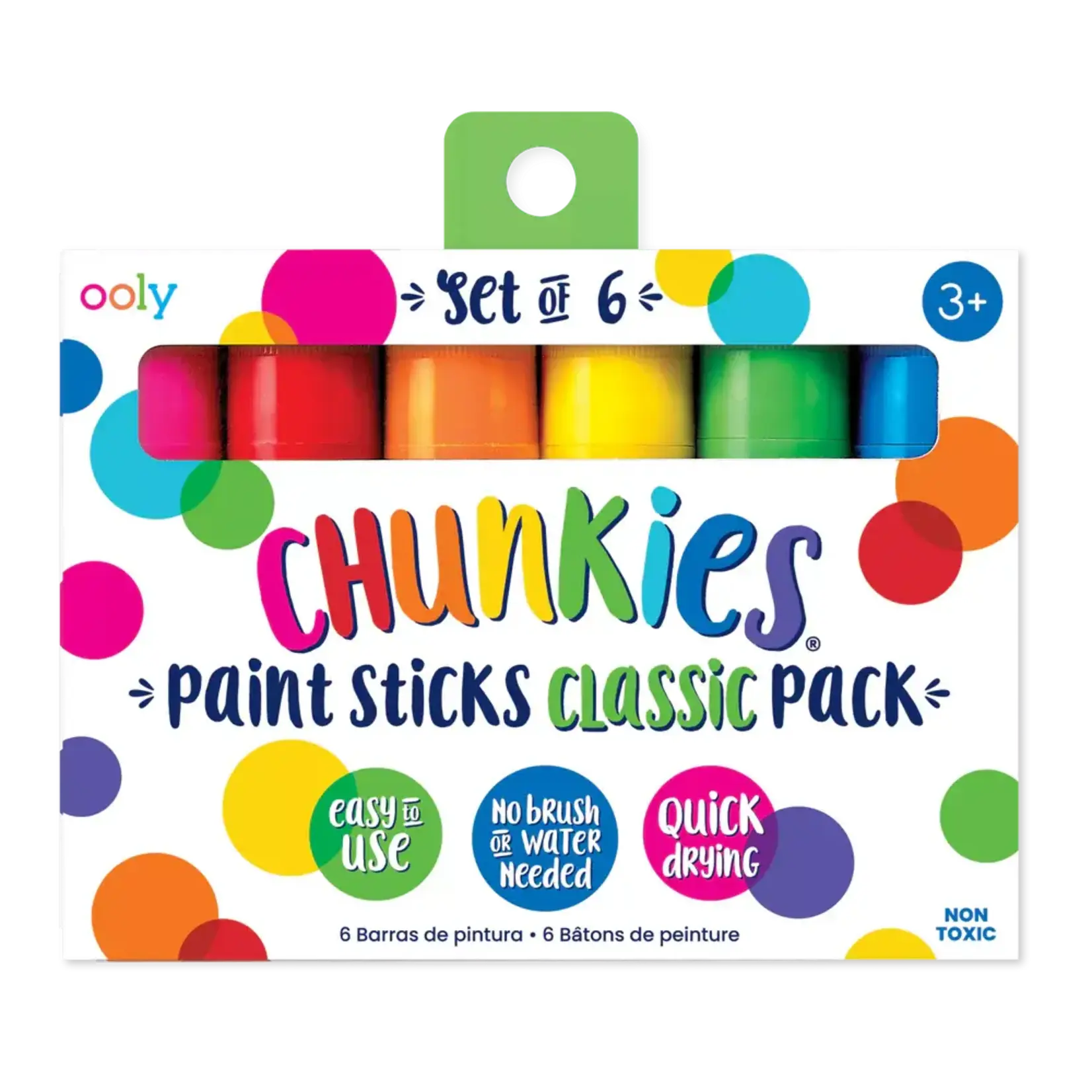 Ooly Ooly Chunkies: Paint Sticks Classic Pack Set of 6