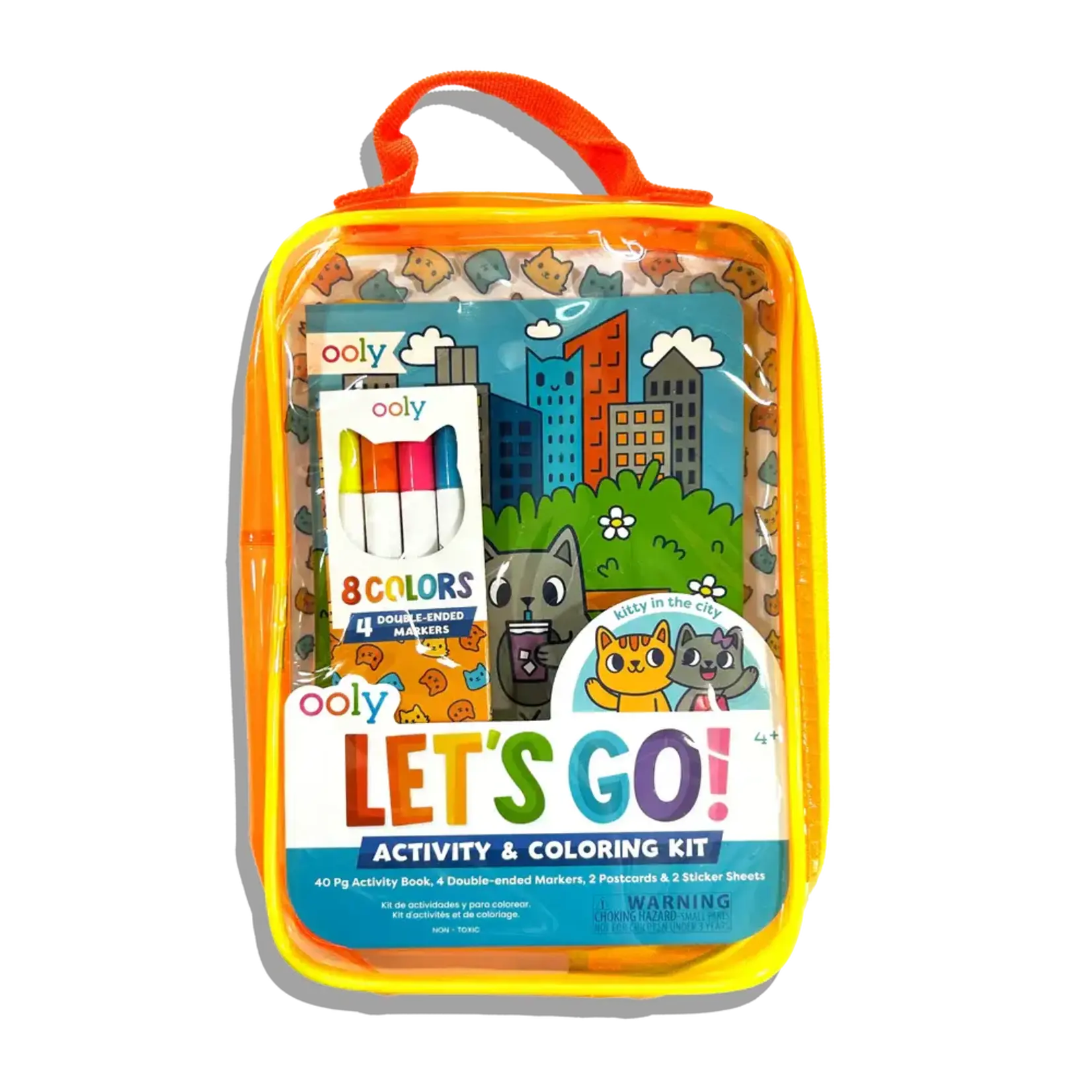 Ooly Ooly Let's Go!  Activity & Coloring Kit - Kitty In The City