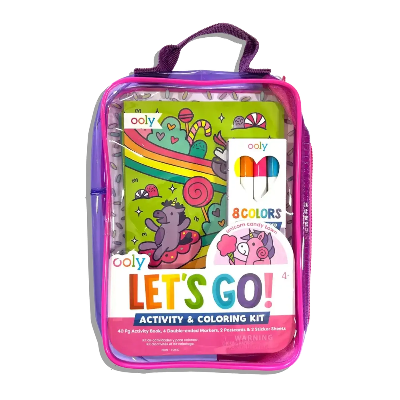 Ooly Ooly Let's Go! Activity & Coloring Kit - Unicorn Candy Town
