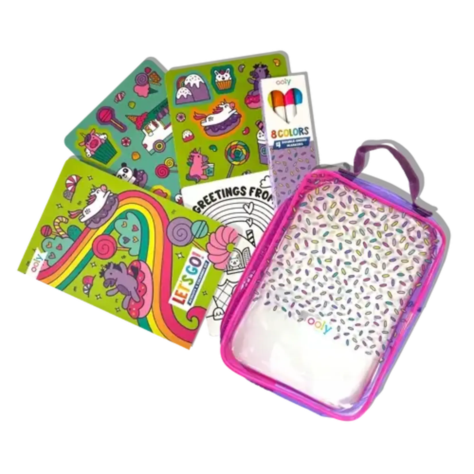 Ooly Ooly Let's Go! Activity & Coloring Kit - Unicorn Candy Town