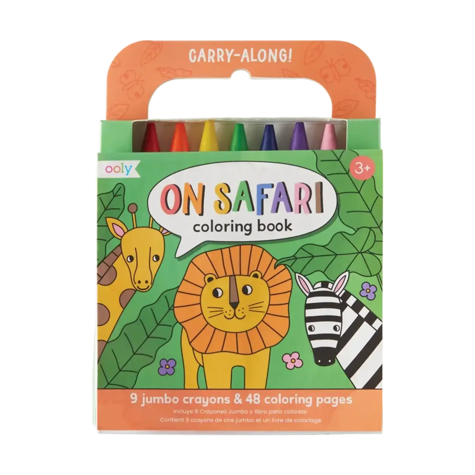 Ooly Ooly Carry-Along: Coloring Book Set - On Safari 10 PC Set