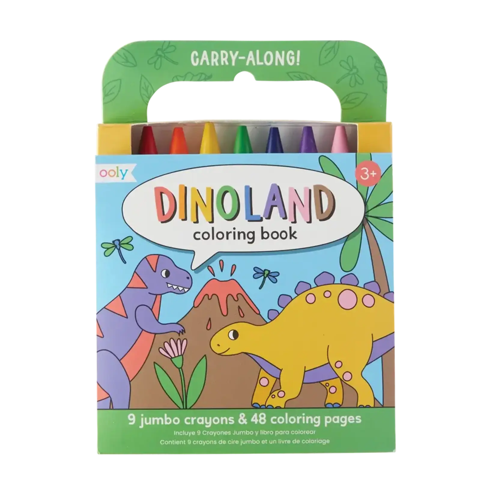 Ooly Ooly Carry-Along: Coloring Book Set - Dino Land 10 PC Set