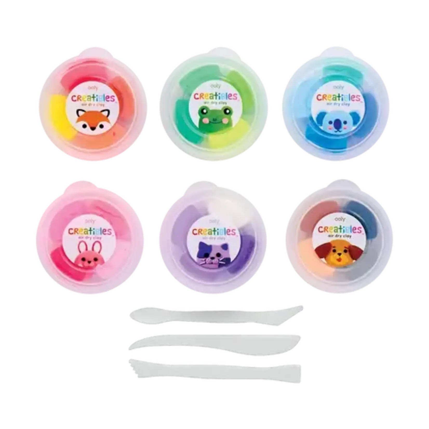 Ooly Ooly Creatibles: Air Dry Clay Deluxe Kit Set of 24 Colors + 3 Tools