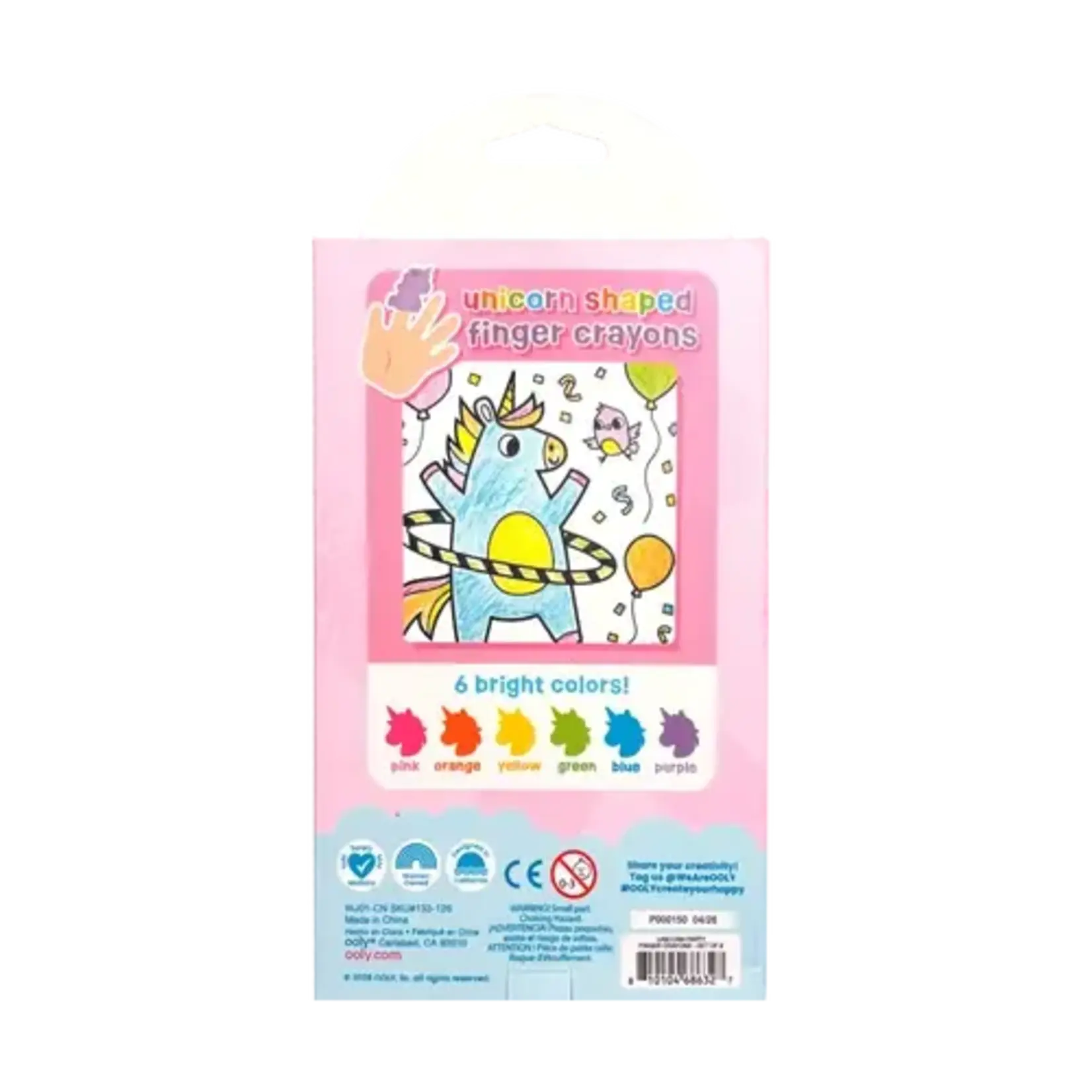 Ooly Ooly Unicorn Party: Finger Crayons Set of 6