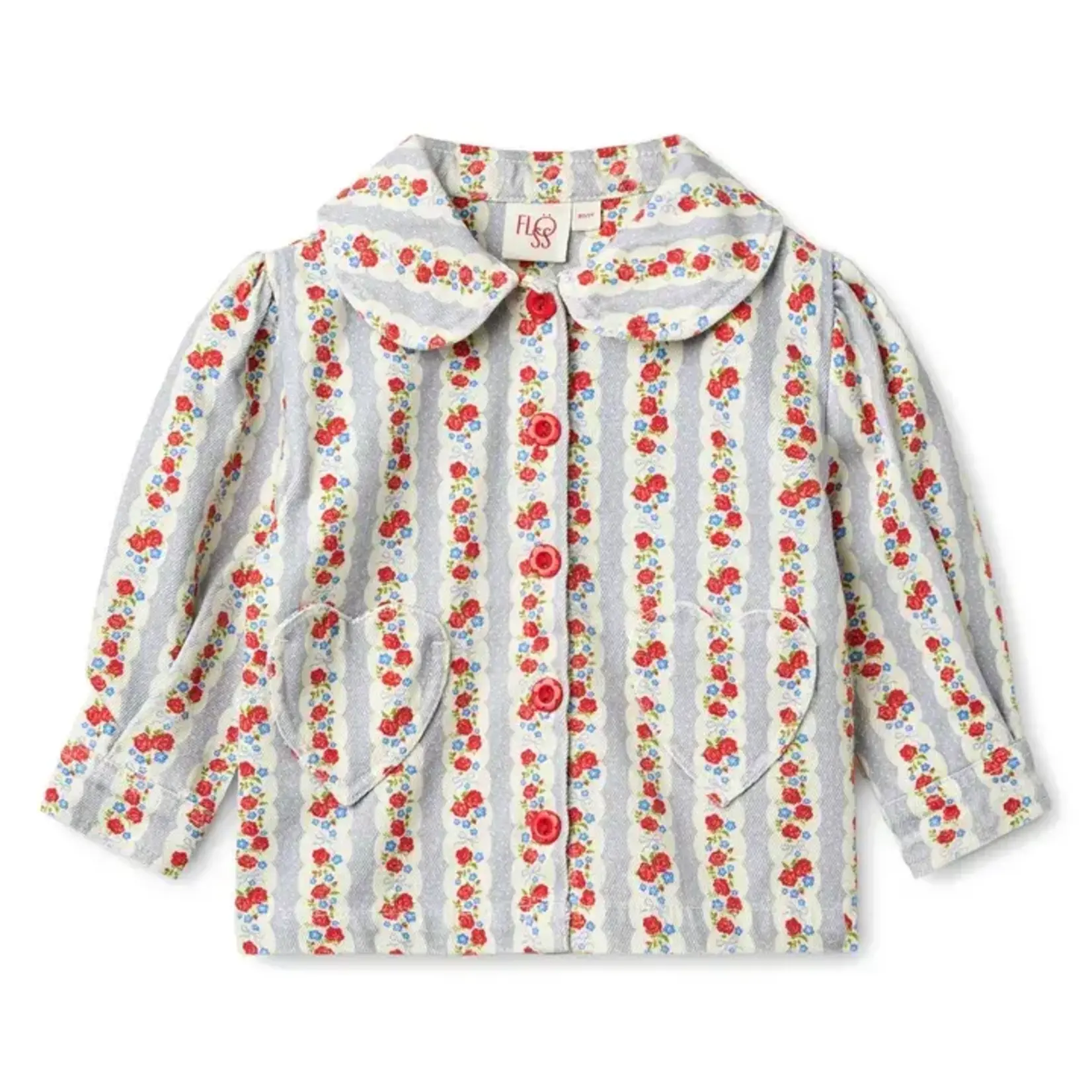 Floss Floss Blue Air Rose Aria Overshirt And Aria Skirt Set
