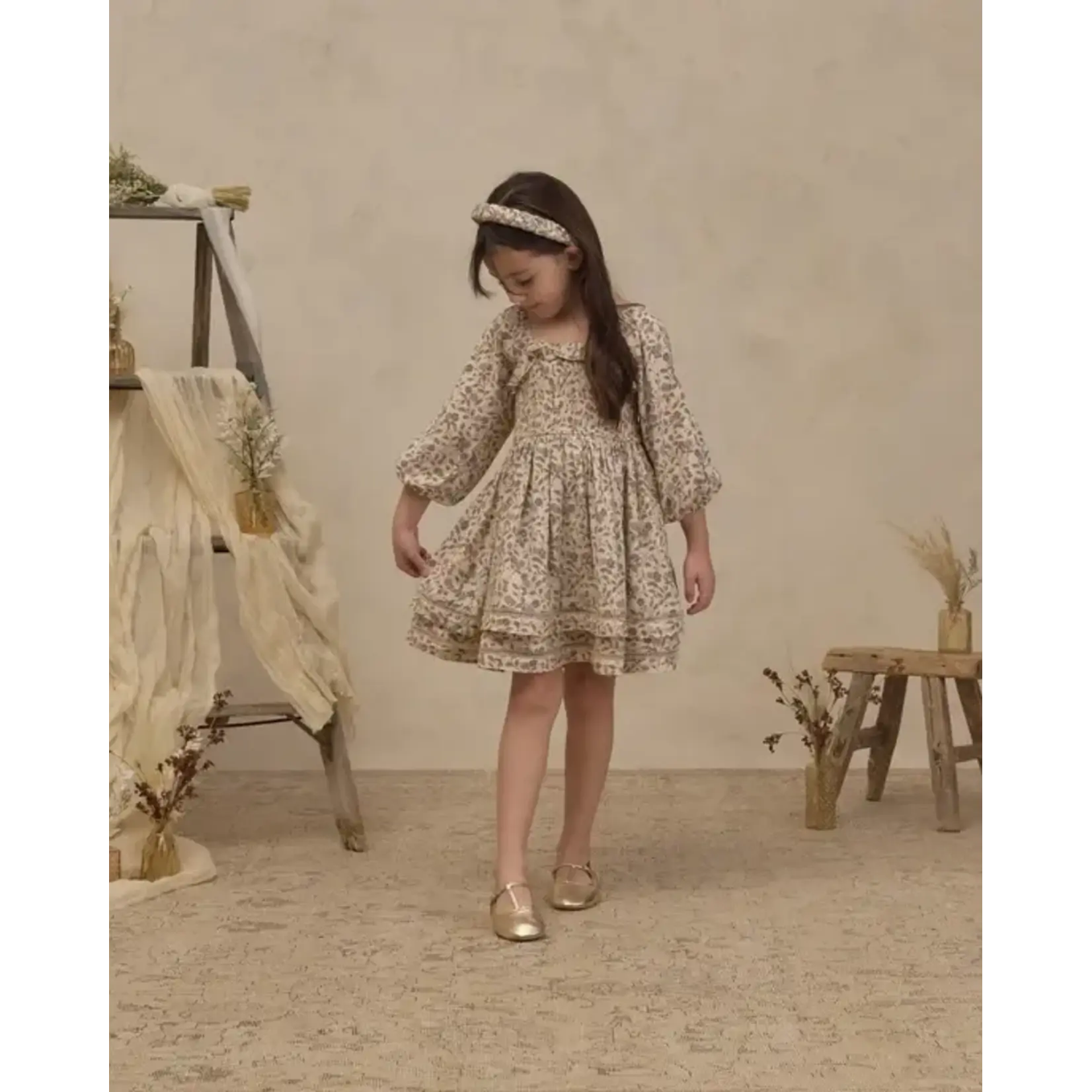 Noralee Noralee Natural Blue Garden Elodie Dress