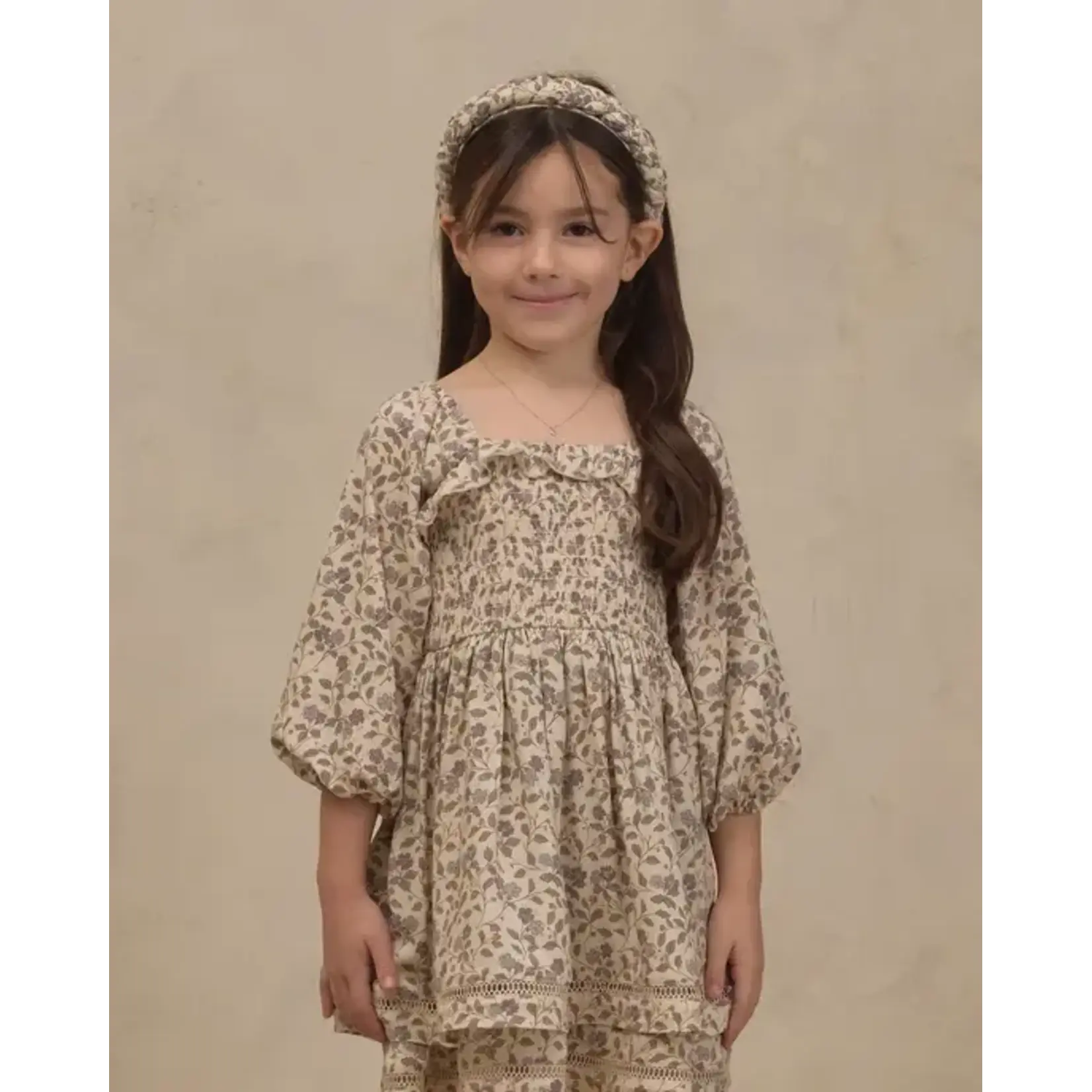 Noralee Noralee Natural Blue Garden Elodie Dress