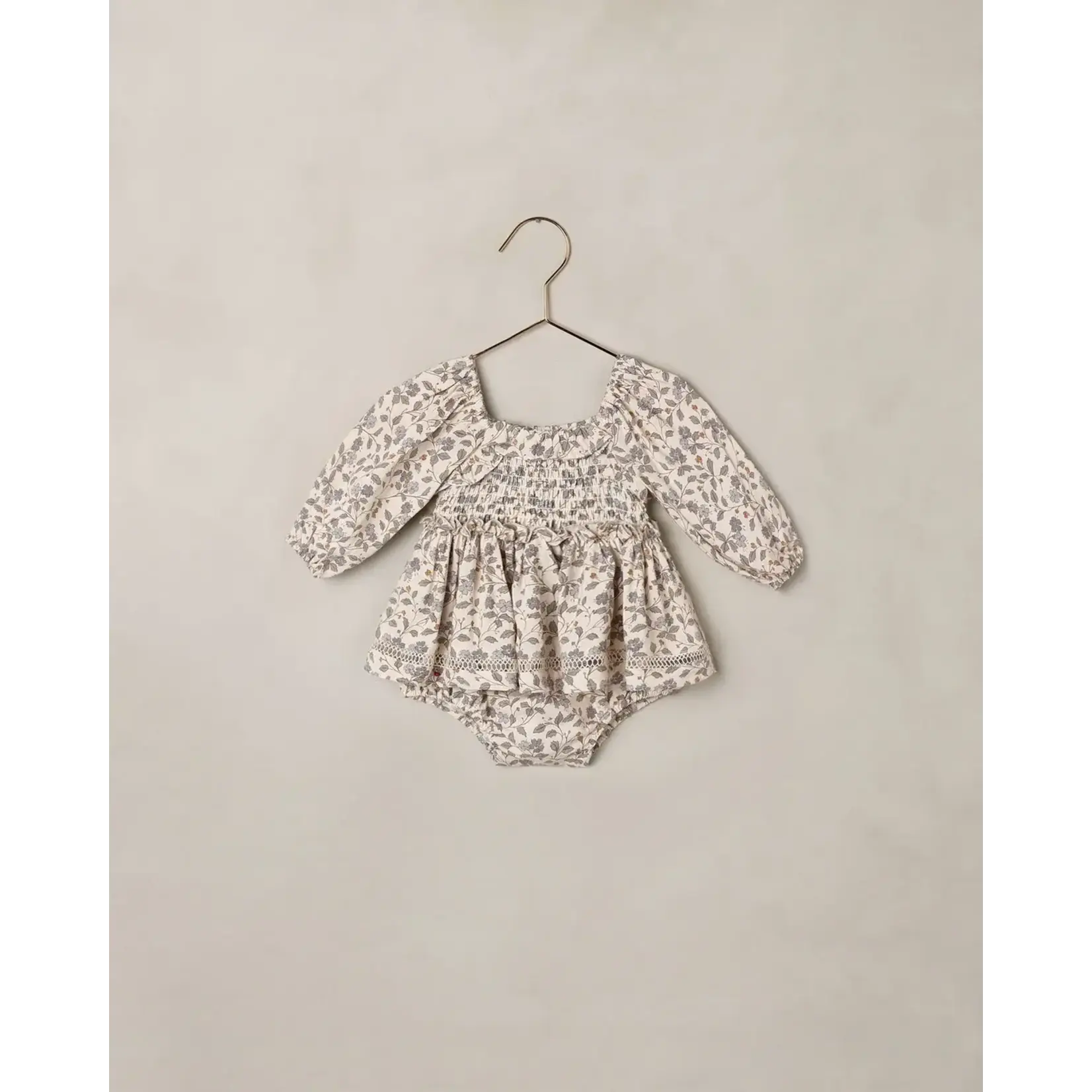 Noralee Noralee Natural Blue Garden Elodie Romper