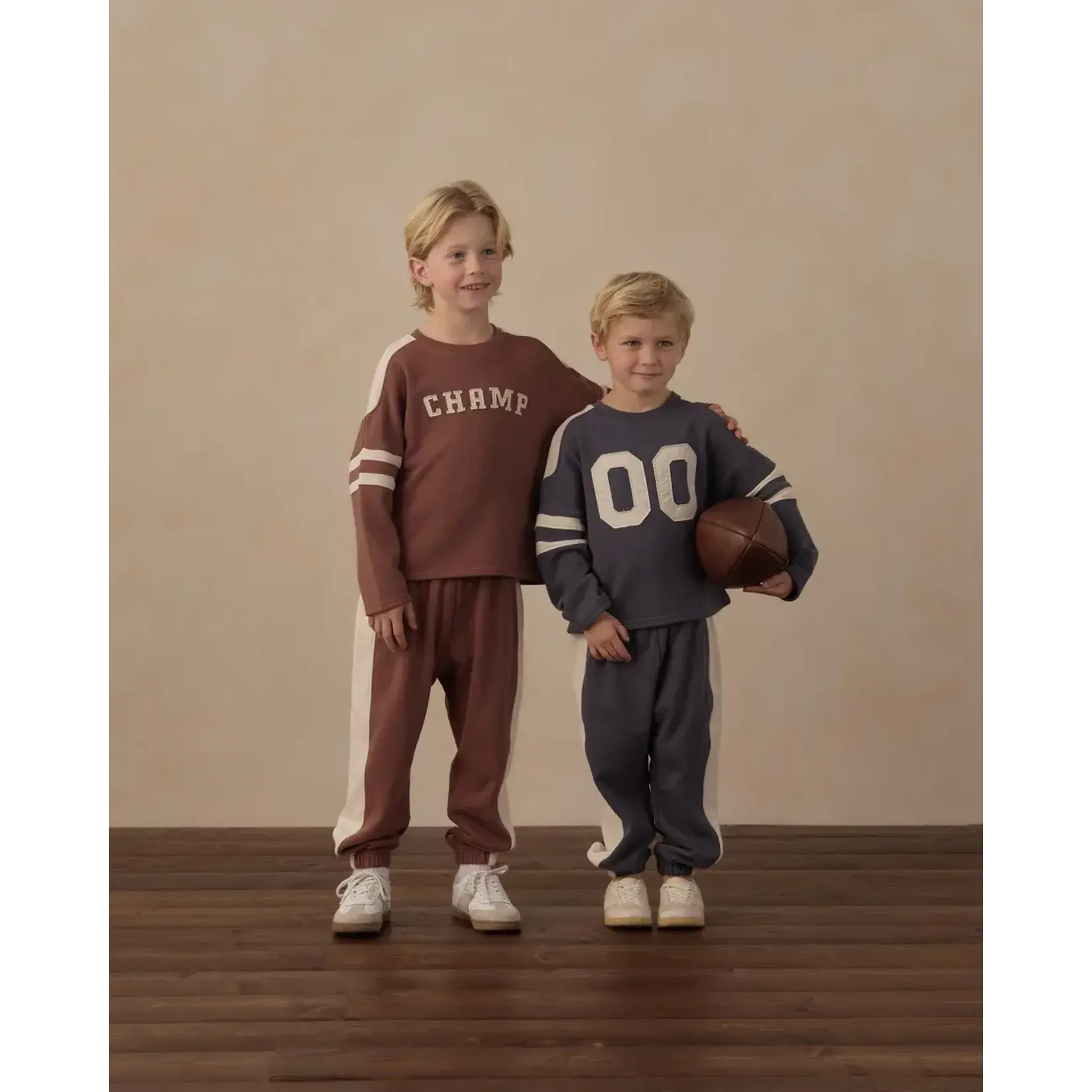 Rylee + Cru Rylee + Cru Mulberry Hockey Champ Sweatshirt & Paneled Pant Set
