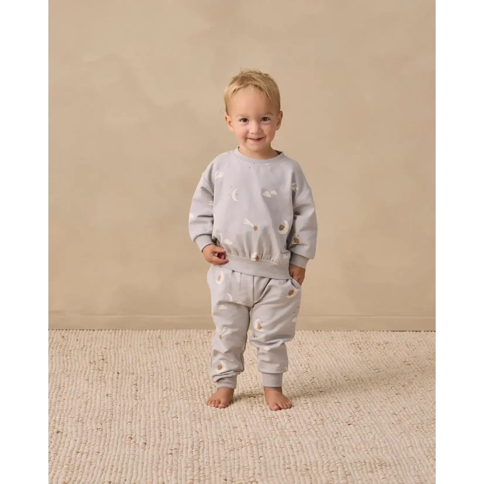 Quincy Mae Quincy Mae Cloud Sky Friends Relaxed Sweatshirt & Sweatpant Set
